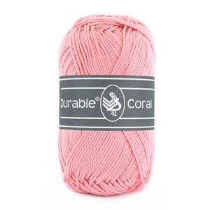Durable Coral brei- en haakgaren – 100% gemerceriseerd katoen – 50g / 125m kleur 223 Rose Blush