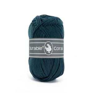 Durable Coral brei- en haakgaren – 100% gemerceriseerd katoen – 50g / 125m kleur 375 Petrol