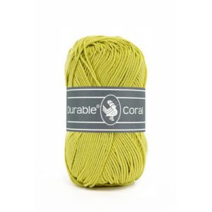 Durable Coral brei- en haakgaren – 100% gemerceriseerd katoen – 50g / 125m kleur 352 Lime