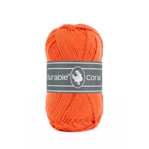 Durable Coral brei- en haakgaren – 100% gemerceriseerd katoen – 50g / 125m kleur 2194 Orange