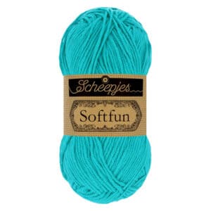 Scheepjes Softfun 50 gram kleur 2423 Bright Turquoise