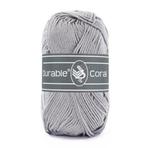 Durable Coral brei- en haakgaren – 100% gemerceriseerd katoen – 50g / 125m kleur 2232 Light Grey