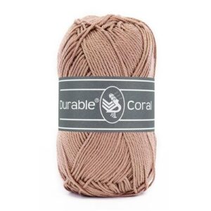 Durable Coral brei- en haakgaren – 100% gemerceriseerd katoen – 50g / 125m kleur 2223 Liver