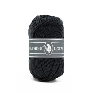 Durable Coral brei- en haakgaren – 100% gemerceriseerd katoen – 50g / 125m kleur 324 Graphite
