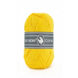 Durable Coral brei- en haakgaren – 100% gemerceriseerd katoen – 50g / 125m kleur 2180 Bright Yellow