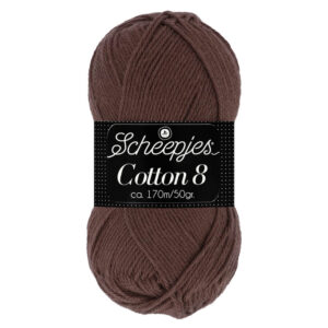 Scheepjes Cotton 8 50g kleur 657 Bruin