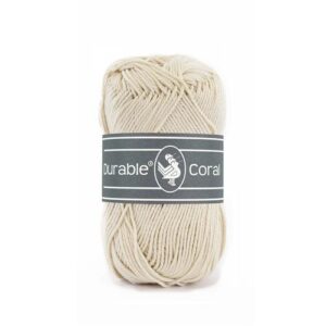 Durable Coral brei- en haakgaren – 100% gemerceriseerd katoen – 50g / 125m kleur 2212 Linen