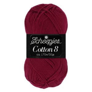 Scheepjes Cotton 8 50g kleur 717 Rood