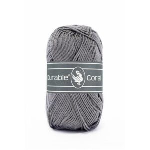Durable Coral brei- en haakgaren – 100% gemerceriseerd katoen – 50g / 125m kleur 2235 Ash