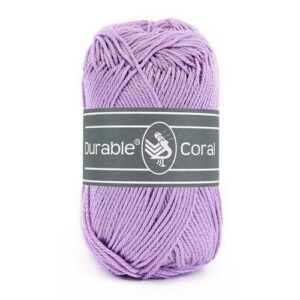 Durable Coral brei- en haakgaren – 100% gemerceriseerd katoen – 50g / 125m kleur 396 Lavender