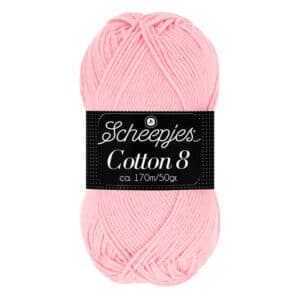 Scheepjes Cotton 8 50g kleur 654 Roze