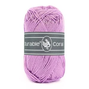 Durable Coral brei- en haakgaren – 100% gemerceriseerd katoen – 50g / 125m kleur 261 Lilac