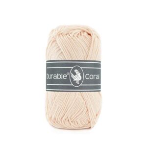 Durable Coral brei- en haakgaren – 100% gemerceriseerd katoen – 50g / 125m kleur 2192 Pale Pink