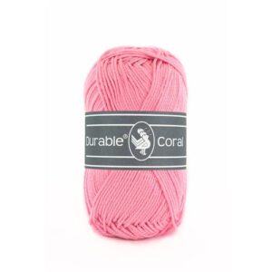 Durable Coral brei- en haakgaren – 100% gemerceriseerd katoen – 50g / 125m kleur 232 Pink