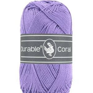 Durable Coral brei- en haakgaren – 100% gemerceriseerd katoen – 50g / 125m kleur 269 Light Purple