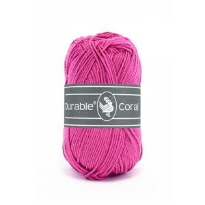 Durable Coral brei- en haakgaren – 100% gemerceriseerd katoen – 50g / 125m kleur 241 Magenta
