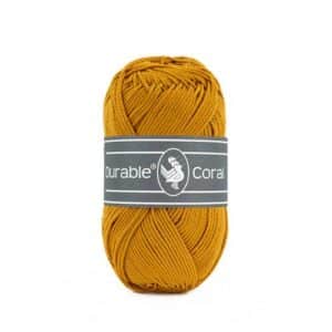 Durable Coral brei- en haakgaren – 100% gemerceriseerd katoen – 50g / 125m kleur 2211 Curry