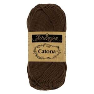 Scheepjes Catona 25 gram kleur 162 Black Coffee