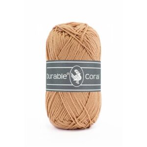Durable Coral brei- en haakgaren – 100% gemerceriseerd katoen – 50g / 125m kleur 2209 Camel