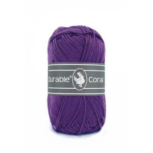 Durable Coral brei- en haakgaren – 100% gemerceriseerd katoen – 50g / 125m kleur 271 Violet