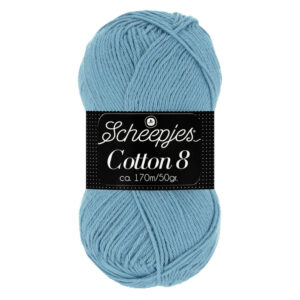 Scheepjes Cotton 8 50g kleur 711 Blauw