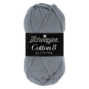Scheepjes Cotton 8 50g kleur 710 Grijs