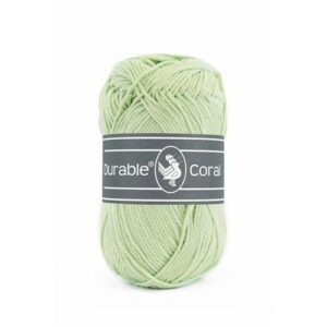 Durable Coral brei- en haakgaren – 100% gemerceriseerd katoen – 50g / 125m kleur 2158 Light Green