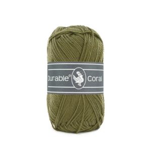 Durable Coral brei- en haakgaren – 100% gemerceriseerd katoen – 50g / 125m kleur 2168 Khaki