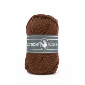 Durable Coral brei- en haakgaren – 100% gemerceriseerd katoen – 50g / 125m kleur 385 Coffee