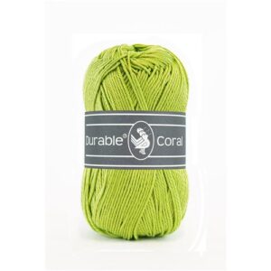 Durable Coral brei- en haakgaren – 100% gemerceriseerd katoen – 50g / 125m kleur 2146 Yellow Green