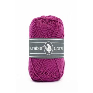 Durable Coral brei- en haakgaren – 100% gemerceriseerd katoen – 50g / 125m kleur 248 Cerise