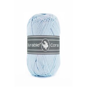 Durable Coral brei- en haakgaren – 100% gemerceriseerd katoen – 50g / 125m kleur 282 Light Blue