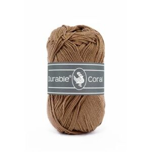 Durable Coral brei- en haakgaren – 100% gemerceriseerd katoen – 50g / 125m kleur 2218 Hazelnut