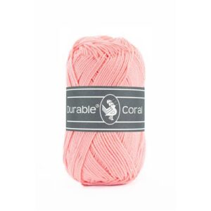 Durable Coral brei- en haakgaren – 100% gemerceriseerd katoen – 50g / 125m kleur 386 Rosa