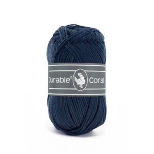 Durable Coral brei- en haakgaren – 100% gemerceriseerd katoen – 50g / 125m kleur 370 Jeans