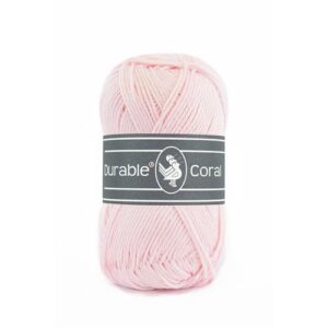 Durable Coral brei- en haakgaren – 100% gemerceriseerd katoen – 50g / 125m kleur 203 Light Pink
