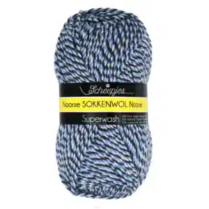 Scheepjes Noorse Wol Markoma kleur 6846 - Beige, Blauw, Zwart