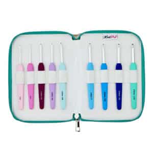 KnitPro Waves 2 haaknaalden set 15cm 2.00mm - 6.00mm Deluxe