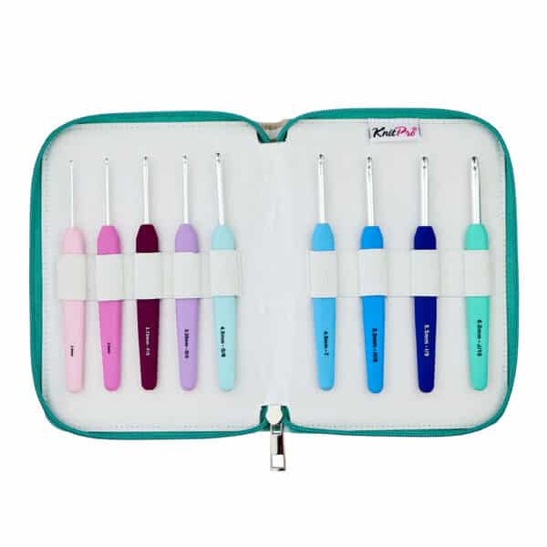 KnitPro Waves 2 haaknaalden set 15cm 2.00mm – 6.00mm Deluxe