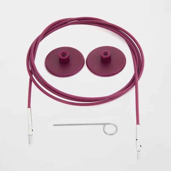 KnitPro Kabel paars 40cm – 150cm