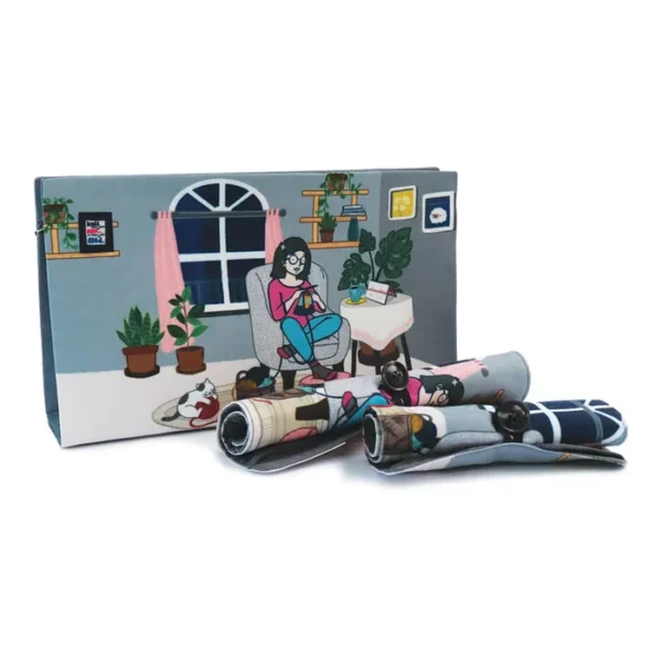 KnitPro Passion projecttas met 2 etuis 29×6